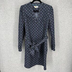 Boden Long Sleeve Cord Dress in Black and Gray